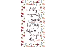 Bohemia Gifts Decorative painting for hanging Never leave 20 x 40 cm