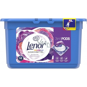 Lenor Flower Bouquet 3 in 1 gel capsules for washing colored laundry 14 pieces 369.6 g
