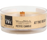 WoodWick At the Beach - On the beach scented candle with a wooden wick petite 31 g