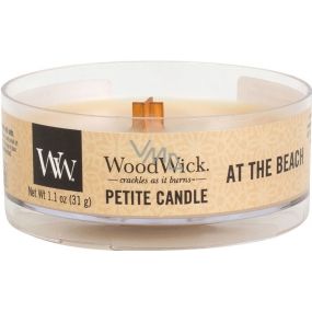WoodWick At the Beach - On the beach scented candle with a wooden wick petite 31 g