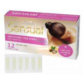 Joanna Sensual Argan Oil Facial Wax Strips for Dry Skin 12 Pieces