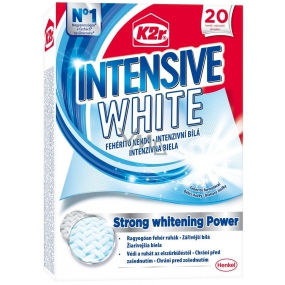 K2r Intensive White Unique Whitening Wipes Against Gray Underwear and Returns Vibrant White Color to 20 Wipes
