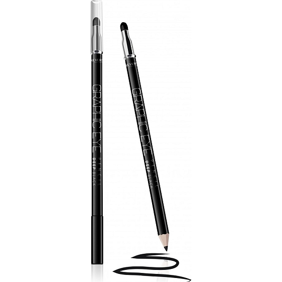 Revers Graphic Eye wooden eye pencil with sponge Black 1.5 g