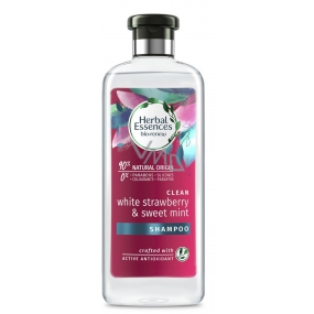 Herbal Essences Clean Strawberry & Sweet Mint Shampoo with strawberries and mint, for shiny and hydrated hair, without parabens 400 ml