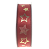 Ditipo Fabric ribbon with wire red gold stars 4 mx 15 mm