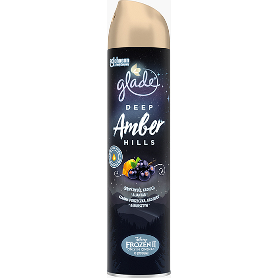 Glade Deep Amber Hills with the scent of black currant, incense and amber air freshener spray 300 ml