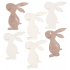 Wood hare 6 cm, 6 pieces