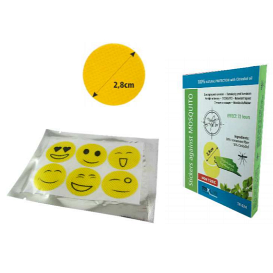 Trixline Repellent Sticker Against Mosquitoes Yellow 6 Pieces TR624