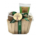Salsa Collection Natural Oliva shower gel 120 ml + body butter 50 ml, 2-piece wooden bath