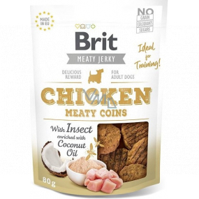 Brit Jerky Dried meat treats with insects and chicken for adult dogs 80 g