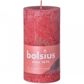 Bolsius Rustic candle red cylinder 68 x 130 mm