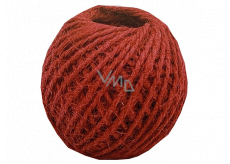 Nekupto Ball Sisal red 1.5 cm x 20 m