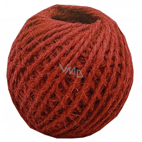 Nekupto Ball Sisal red 1.5 cm x 20 m