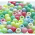 Decorative plastic beads with hole 5 mm coloured pastel mix 15 g