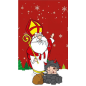 Nekupto Christmas bag Nicholas and the devil red 180 x 360 mm