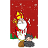 Nekupto Christmas bag Nicholas and the devil red 180 x 360 mm