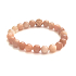 Sunstone bracelet elastic natural stone, bead 8 mm / 16-17 cm, hides the power of the Sun and fire