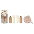 Grace Cole Vanilla shower gel 100 ml + bath foam 100 ml + hand cream 50 ml + body cream 50 ml + bath sponge + glass jar, cosmetic set for women