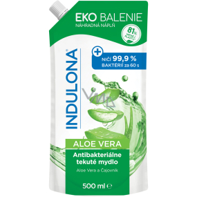 Indulona Aloe Vera antibacterial liquid soap replacement cartridge 500 ml