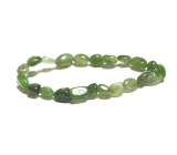 Jade tumbled bracelet made of natural stone 6 - 8 mm / 16 - 17 cm, stone of peace