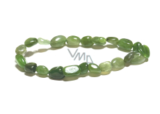 Jade tumbled bracelet made of natural stone 6 - 8 mm / 16 - 17 cm, stone of peace