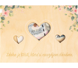 Albi Wooden Wedding Money Box Heart 21,9 cm x 15,9 cm x 1 cm