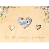 Albi Wooden Wedding Money Box Heart 21,9 cm x 15,9 cm x 1 cm