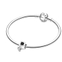 Sterling silver 925 Alphabet letter P, bead for bracelet