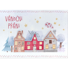 Albi Playing Christmas Envelope Cute Snow Houses 14,8 x 21 cm