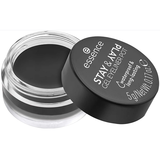 Essence Stay & Play Waterproof Gel Eyeliner 01 Black 5 g