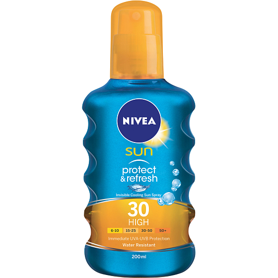 Nivea Sun Protect & refresh SPF 30 invisible sunscreen spray, 200 ml