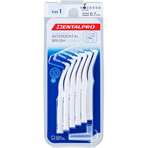 DentalPro Interdental Brush Curved 0.7 mm White, 10 Pieces DentalPro Interdental Brush Curved 0.7 mm White, 10 Pieces