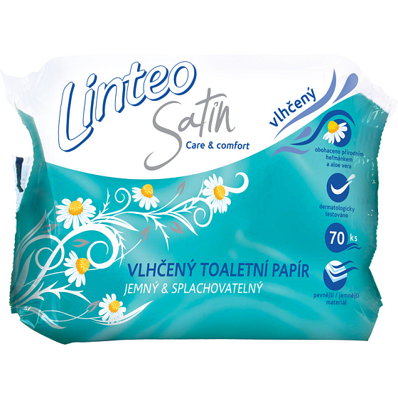 Linteo Satin Wet Toilet Paper Chamomile Refill 70 pieces