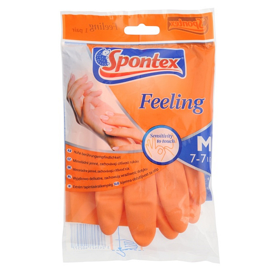 Spontex Feeling Rubber gloves size M