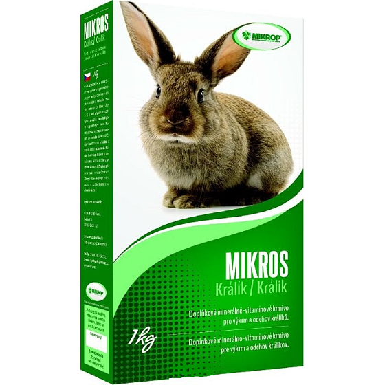 Mikros Králík supplementary mineral feed with vitamins for fattening and breeding rabbits 1 kg