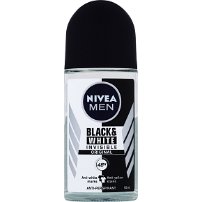 Nivea Men Black & White Invisible Original roll-on antiperspirant, 50 ml