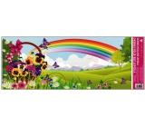 Window foil without glue landscape with rainbow and basket 60 x 22.5 cm 1 piece