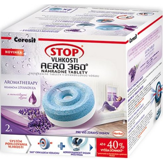 Ceresit Stop Moisture Aero 360 Relaxing Lavender Replacement Tablets 2 x 450 g