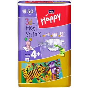 Bella Happy 4+ Maxi Plus 9-20 kg diaper panties 50 pieces