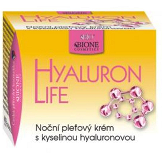 Bione Cosmetics Hyaluron Life with Hyaluronic Acid Night Face Cream for All Skin Types 51 ml