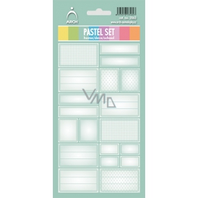 Arch Household Stickers Pastel Set Green 12 labels