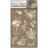 Self-adhesive decoration of white flowers 30 x 21 cm