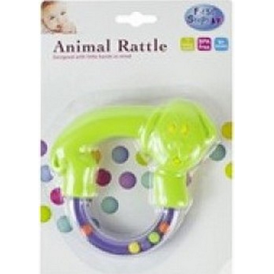 First Steps Rattle fun green dog