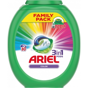 Ariel 3in1 Color Gel Caps for colored laundry protects and revives colors 80 x 27 g