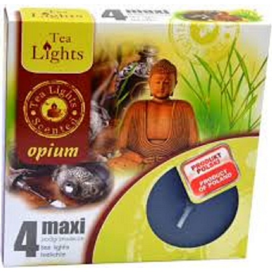 Tea Lights Opium scented tea lights Maxi 4 pieces