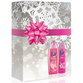 Fa Magic Oil Pink Jasmine Scent Shower Gel 250 ml + Pink Passion Floral Scent Deodorant Spray for Women 150 ml, cosmetic set