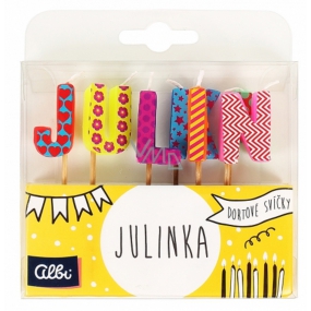 Albi Cake candles name - Julinka, 2.5 cm