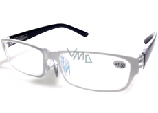 Berkeley Reading glasses +1.5 plastic white black sides 1 piece MC2062