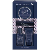 Baylis & Harding The Fuzzy Duck Pink Pepper and Agarwood Beard Shampoo 100 ml + Facial Cleansing Gel 50 ml + Beard Wax 50 ml + Comb, Cosmetic Set for Men