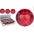 Emocio Candlestick for tea candle ball Pretty glass red 80 mm 1 piece